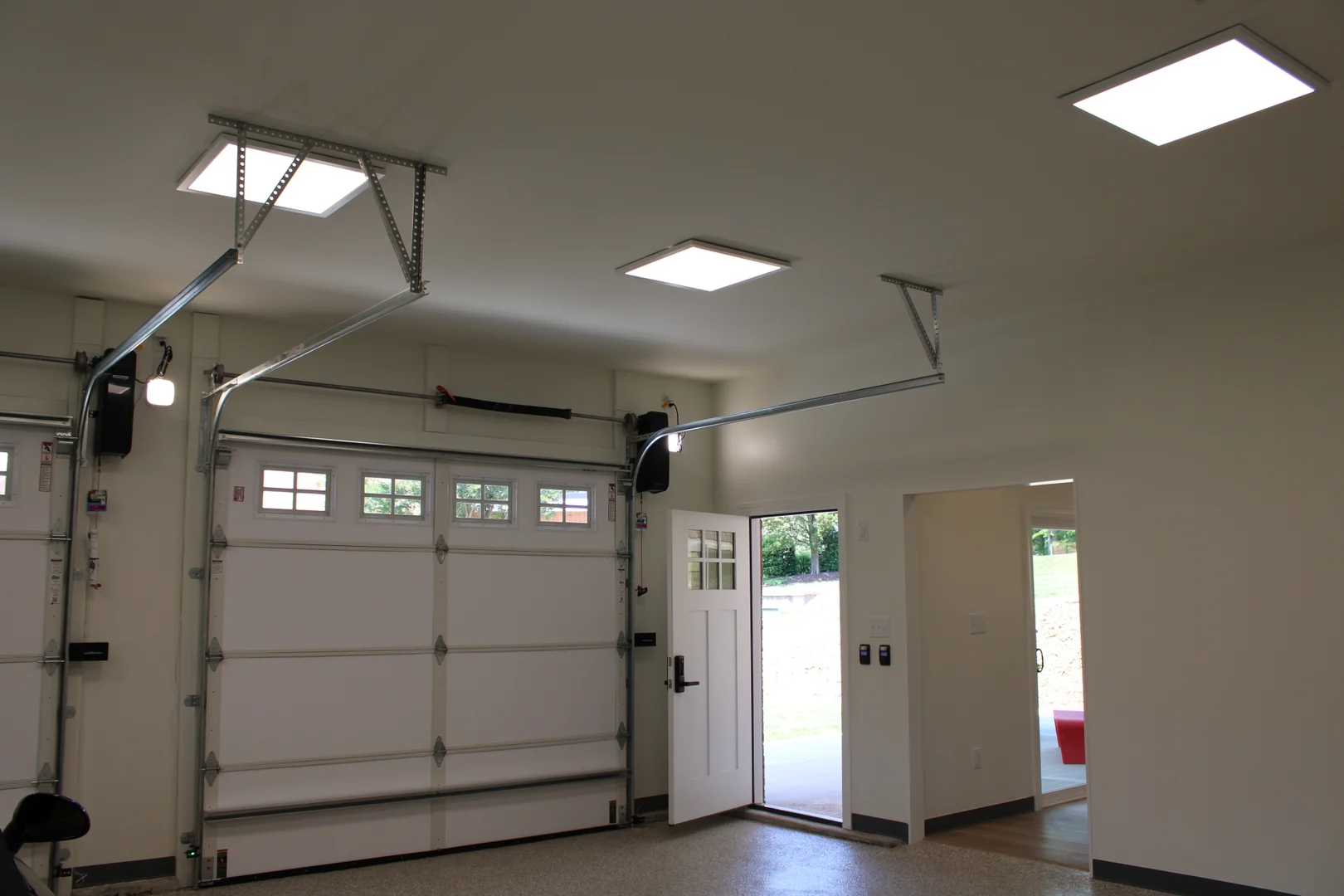 Entrance to garage by inside