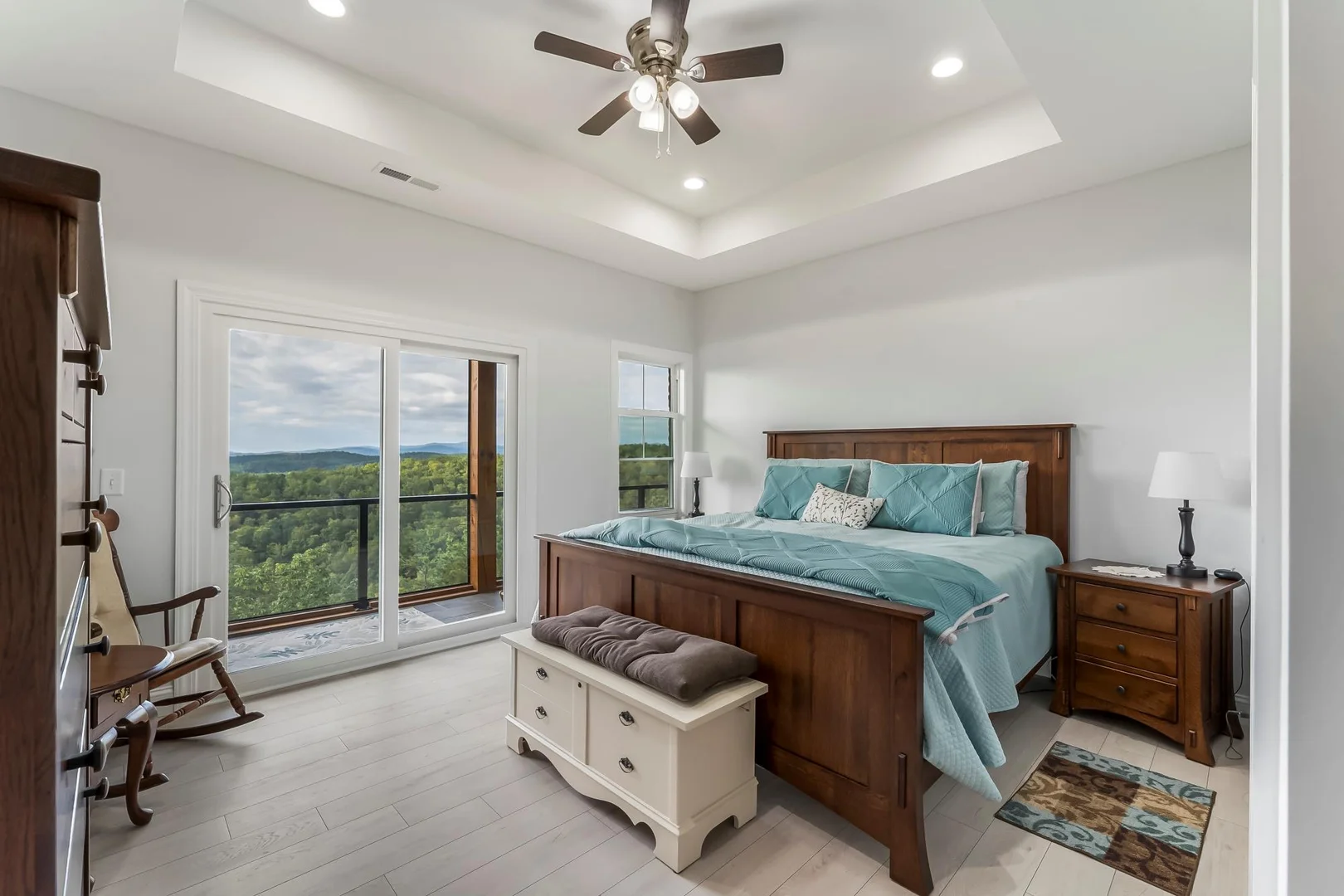 Master bedroom with view