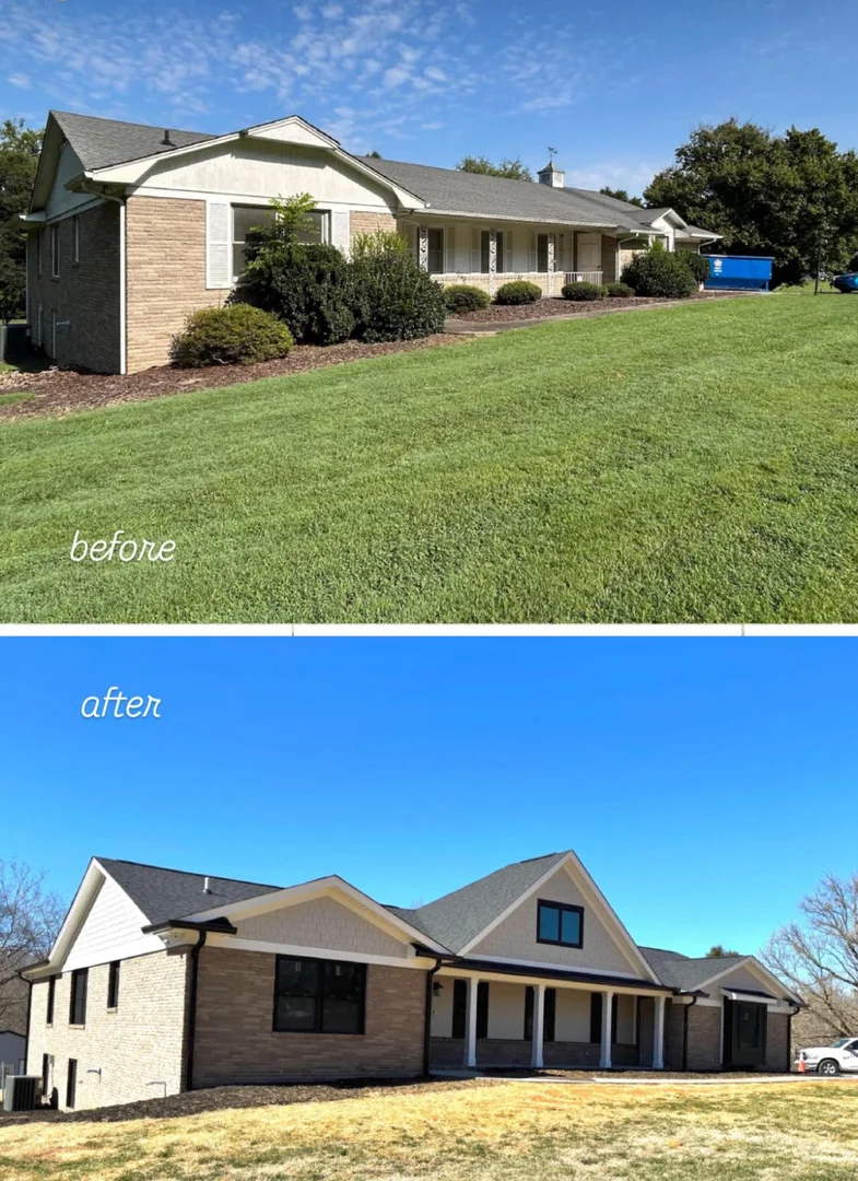 before and after of rhoney residence