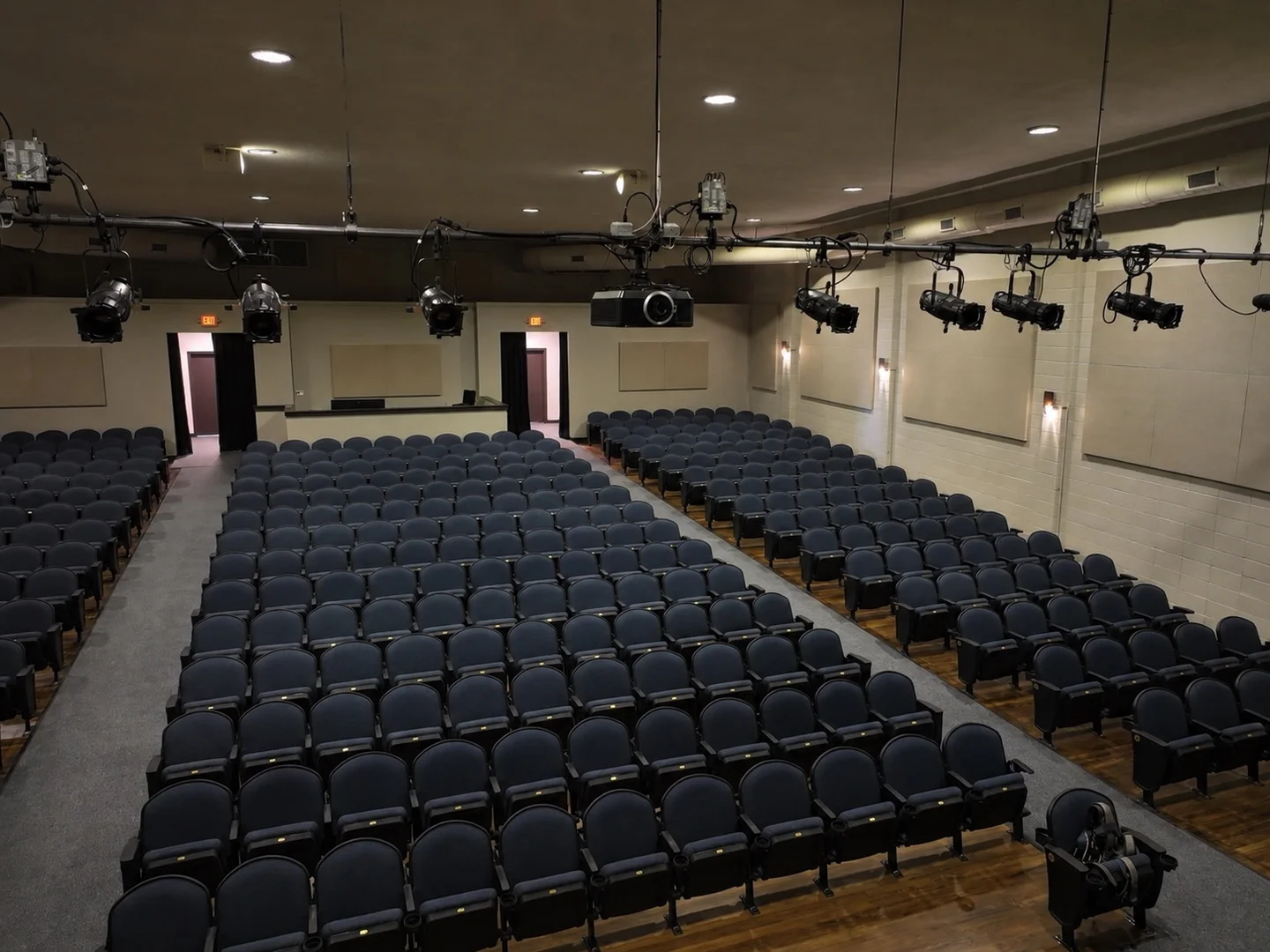 drone view from stage up